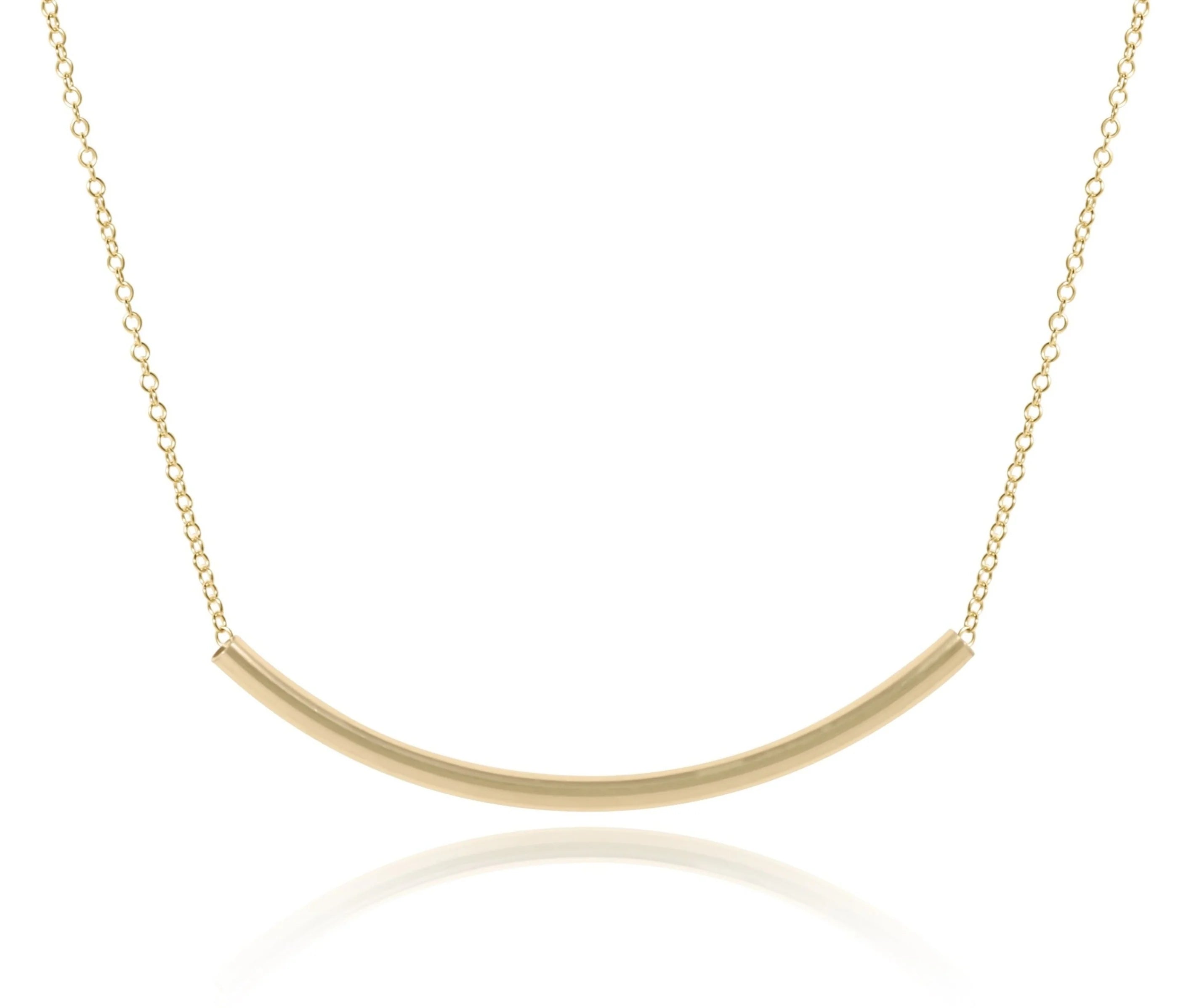 E-Newton Gold Bar 16" Chain Necklace