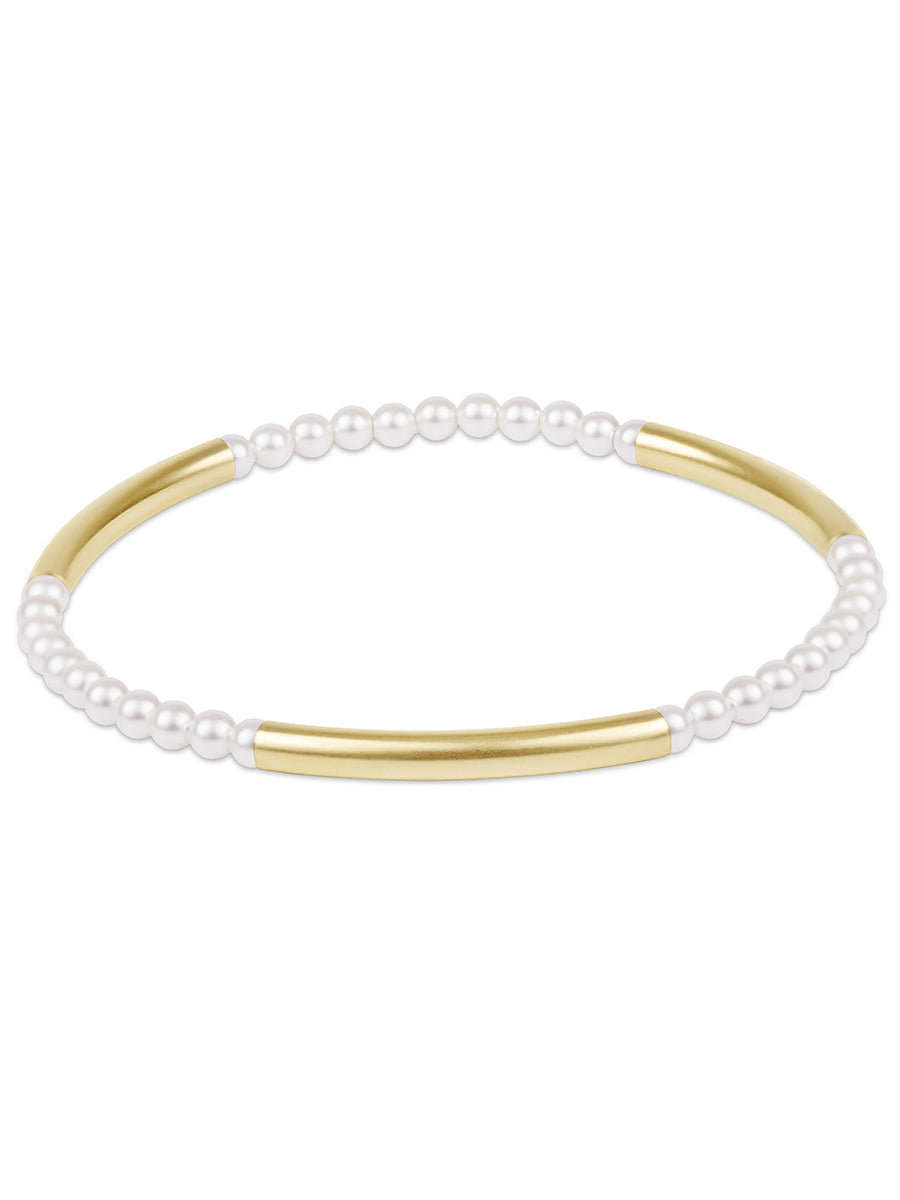 Bliss Bar Pattern Pearl 3mm Bracelet
