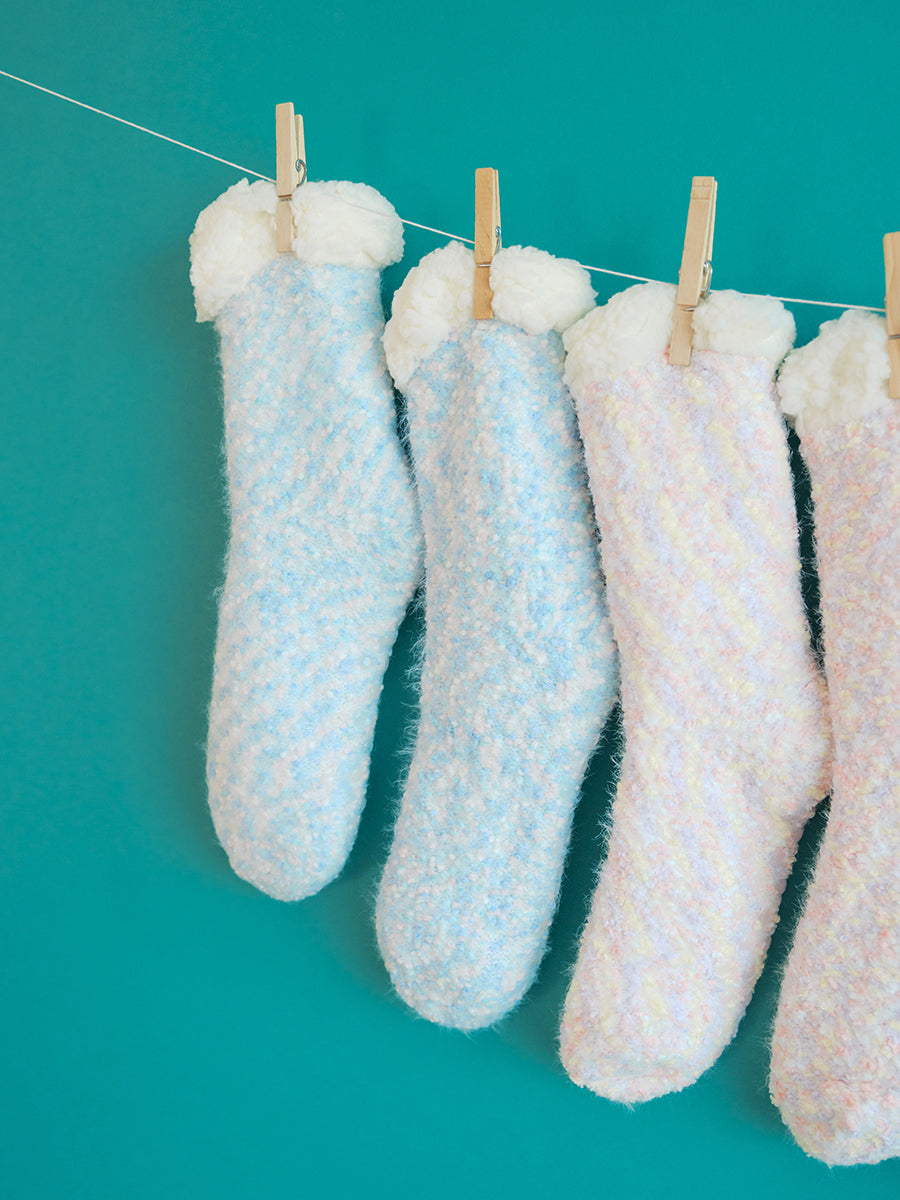 Fuzzy Soft Slipper Socks with Grip