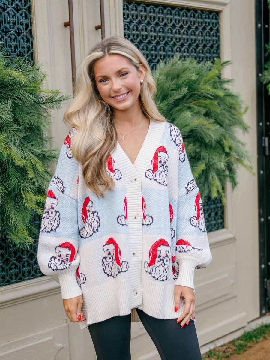 Santa button-up sweater