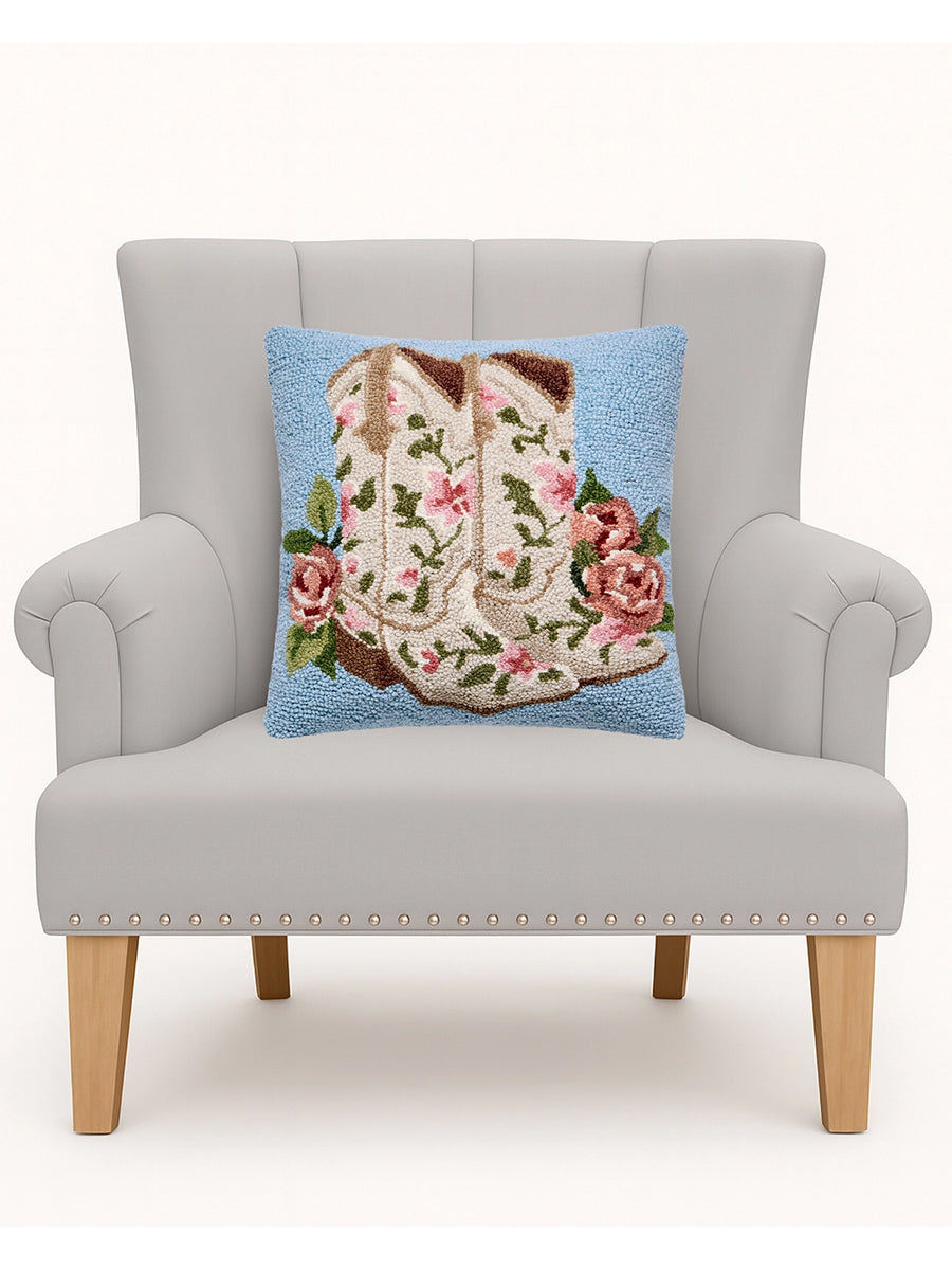 Western Boots Decorative Pillow