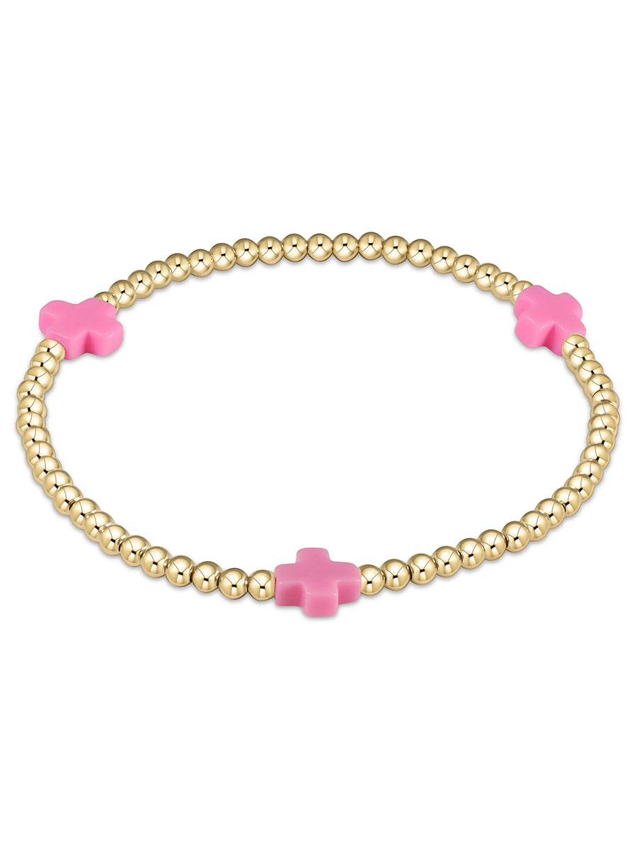Extends Signature Cross 3mm Bead Bracelet (3 Colors)