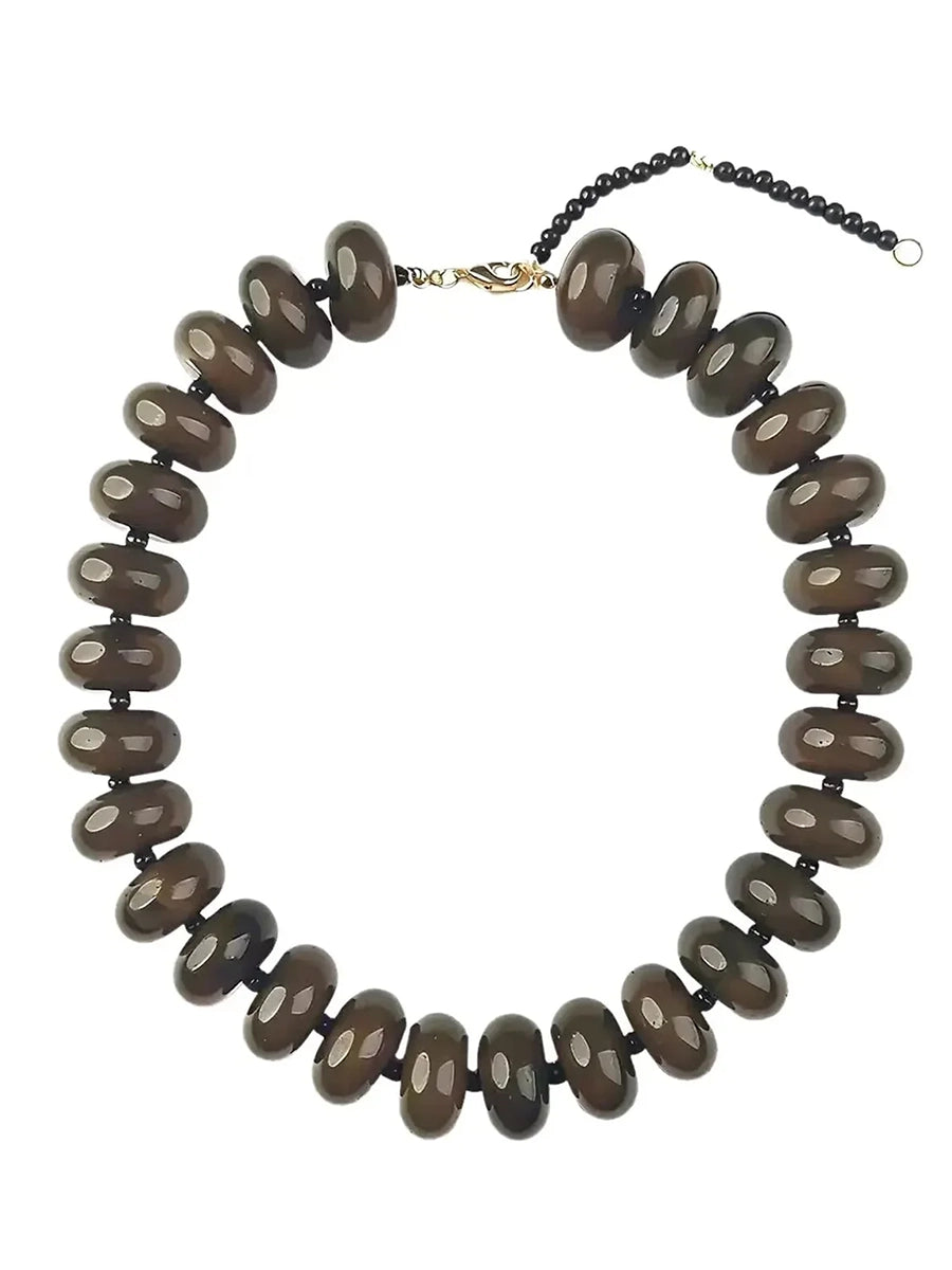 Brown Chunky Bead Necklace