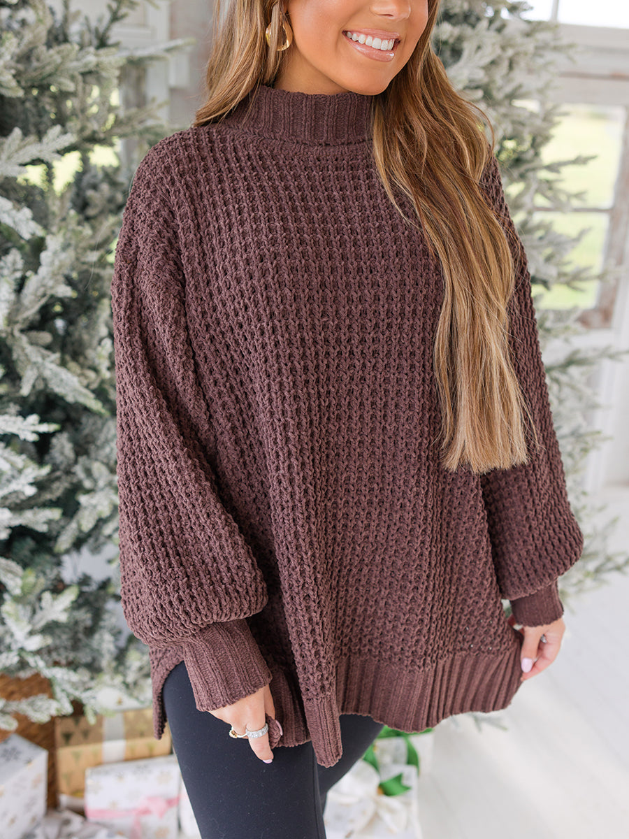 Box Weave Chunky Turtleneck Sweater *Doorbuster*