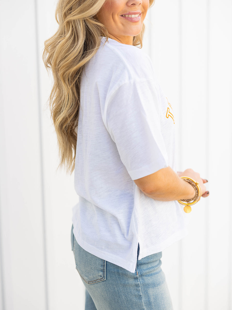 White Slub Tee
