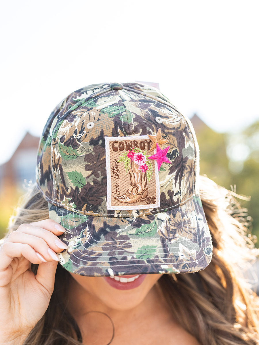 Camo Cowboy Multi Patch Hat