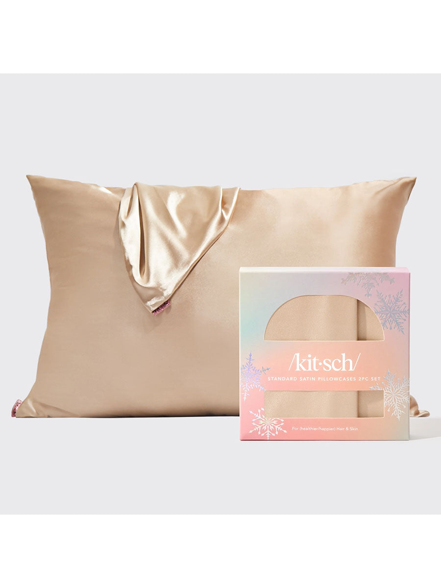 Champagne Satin Pillowcase Set