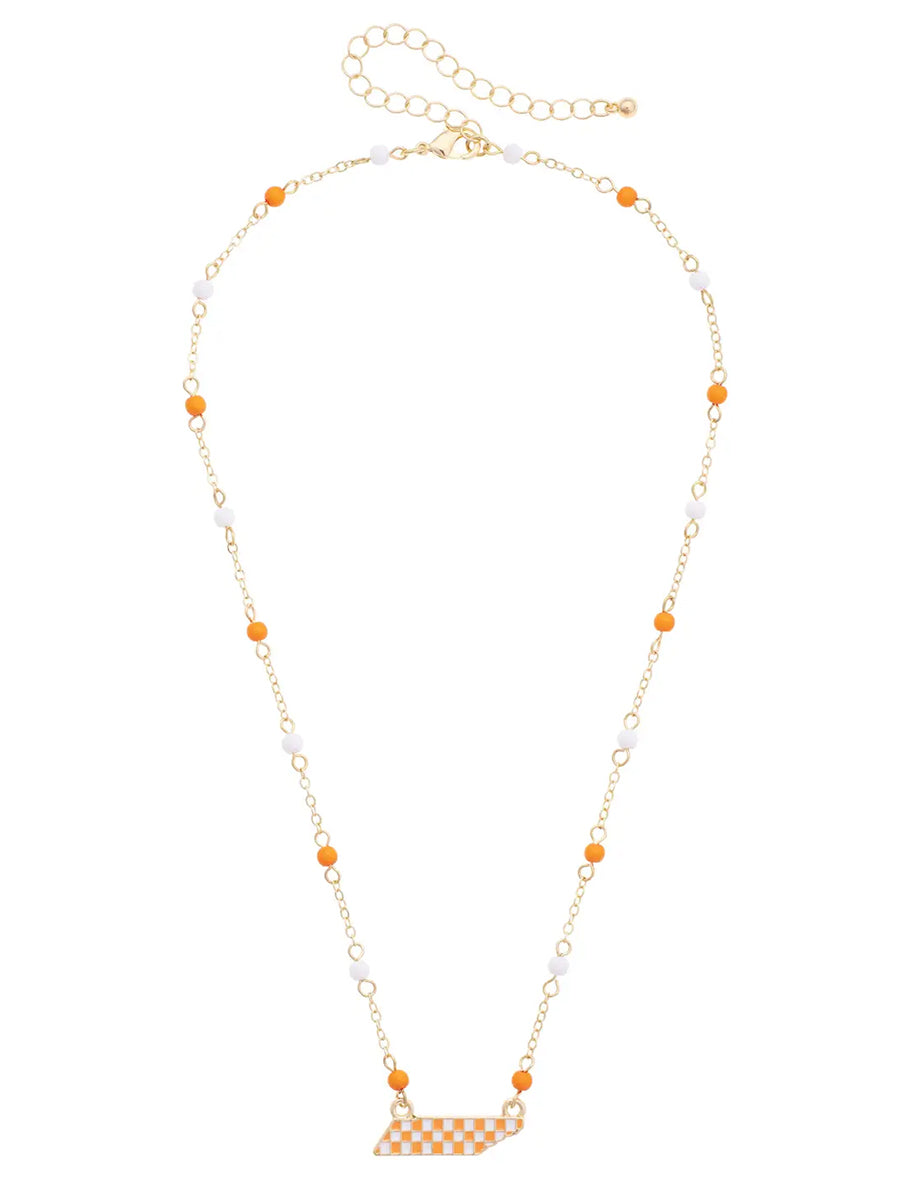 Checkerboard Tennessee Gold Necklace