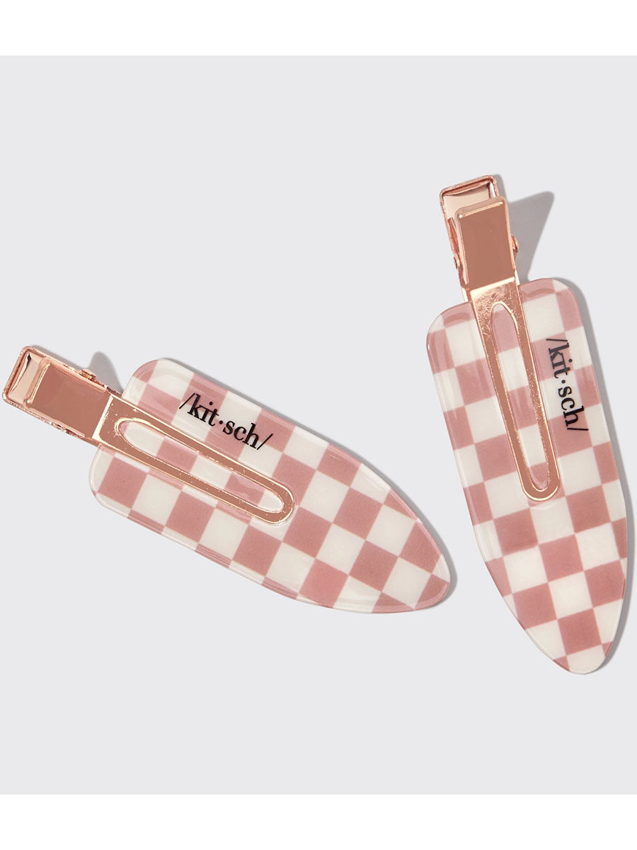 Two Kitsch Checkered Creaseless Clips