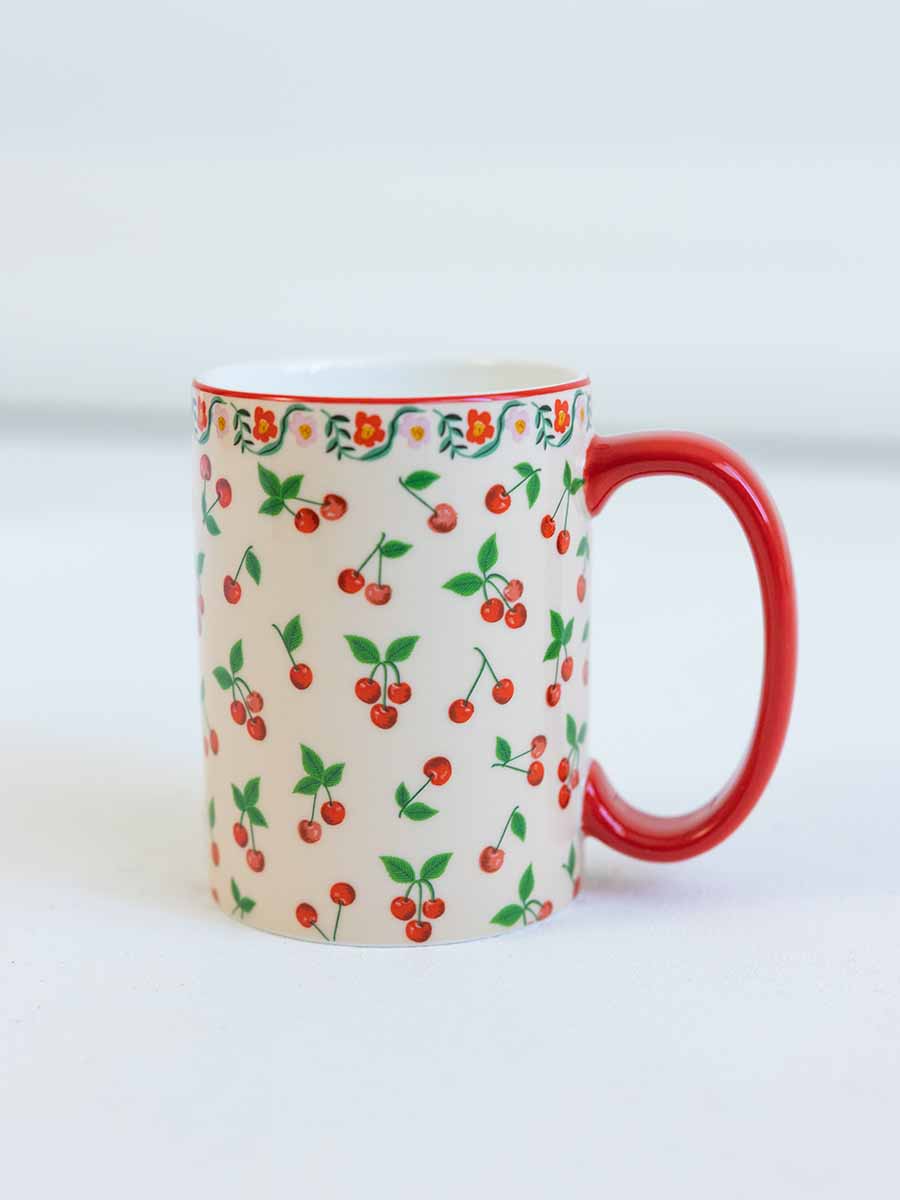 Cherries Porcelain Mug