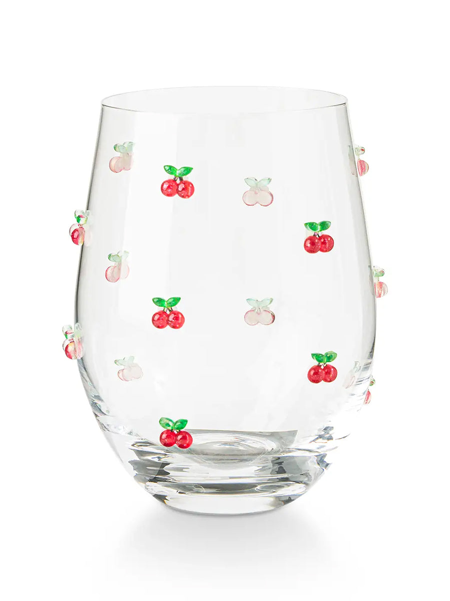 Cherries Wine Glass