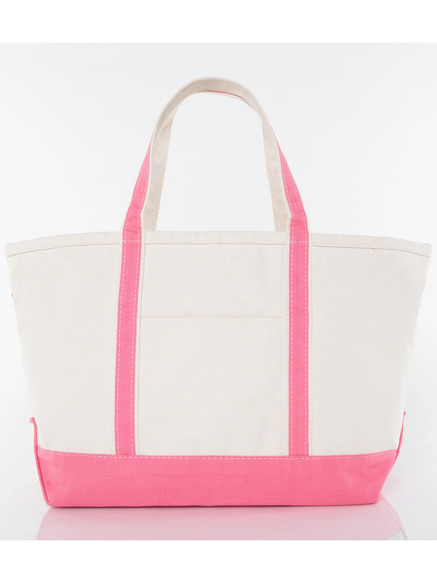 Large Pink Canvas Tote