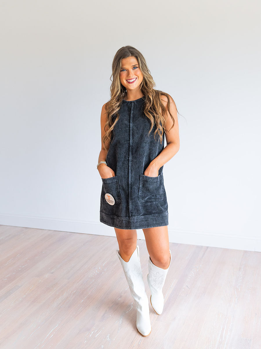 Corduroy workwear mini dress best sale