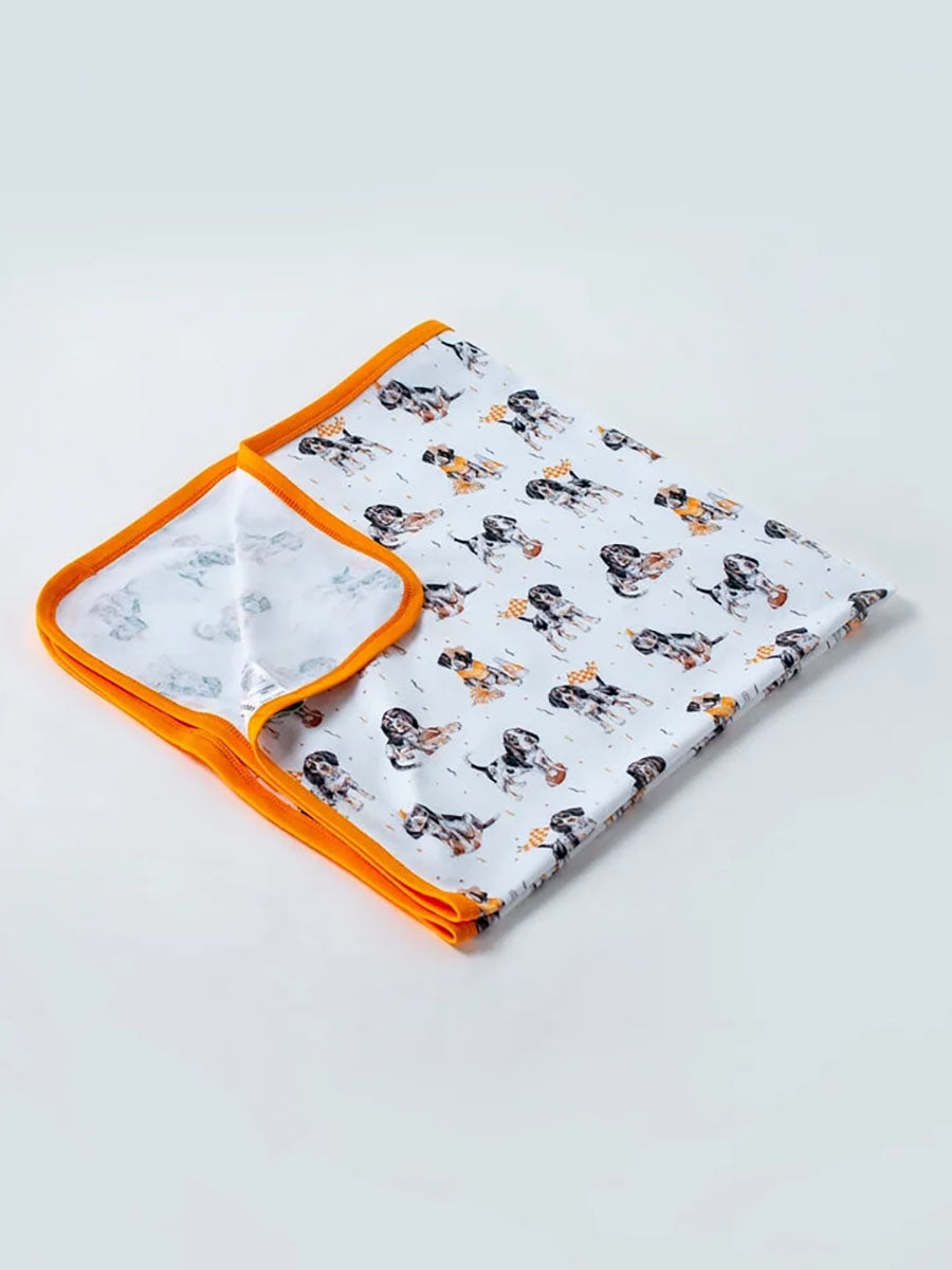 baby swaddle blanket with hound dog pattern