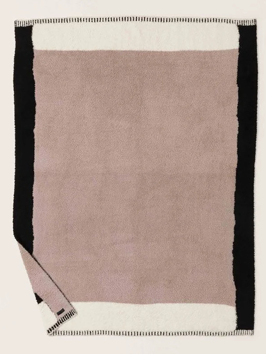 CozyChic Color Block Throw, Taupe Multi