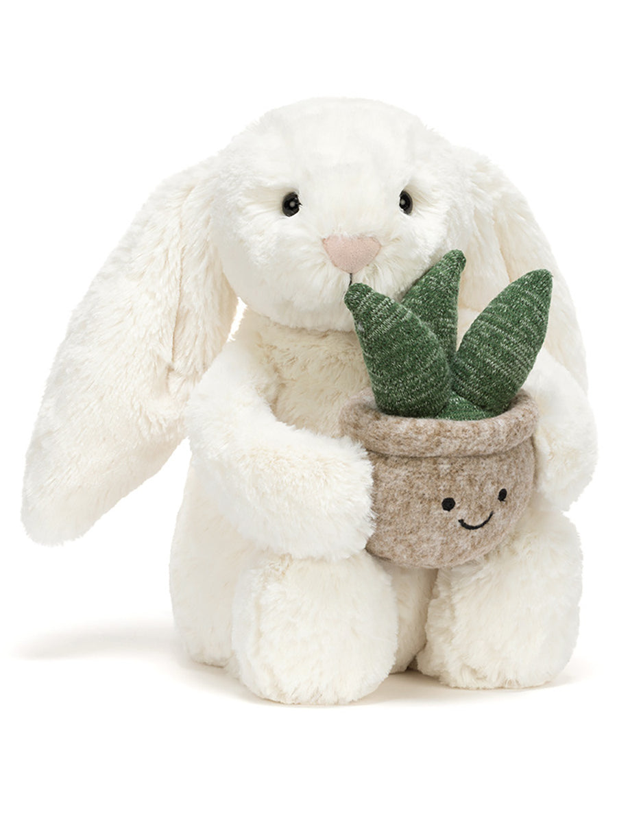 Jellycat Cream Bunny with Plant