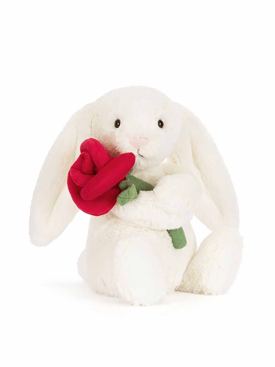 Jellycat Cream Bunny with Rose