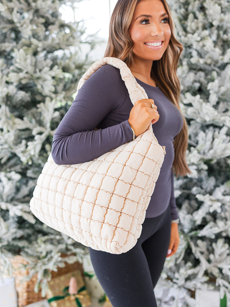 Puffer Quilted Tote