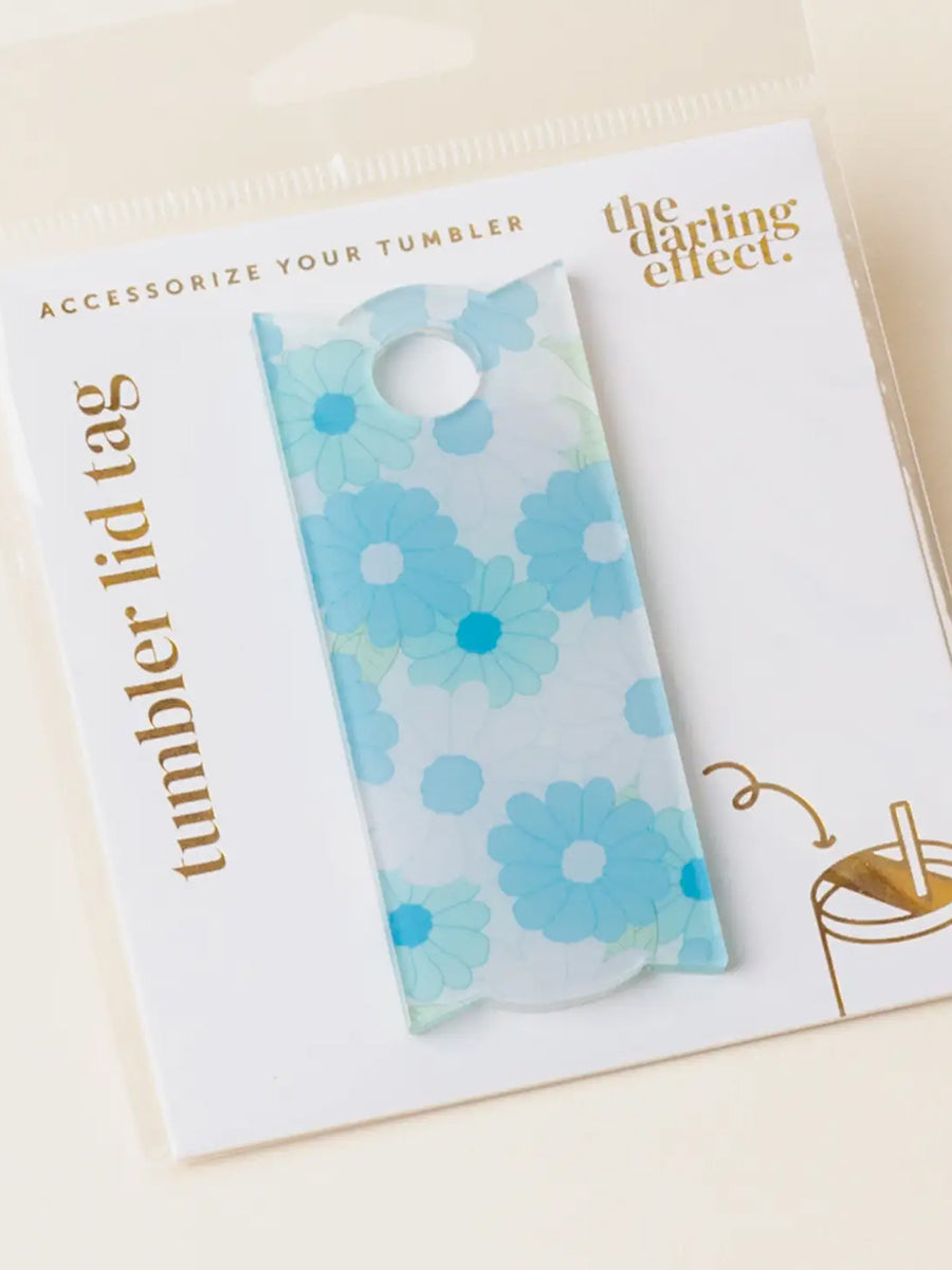 Blue Daisies Lid Tag