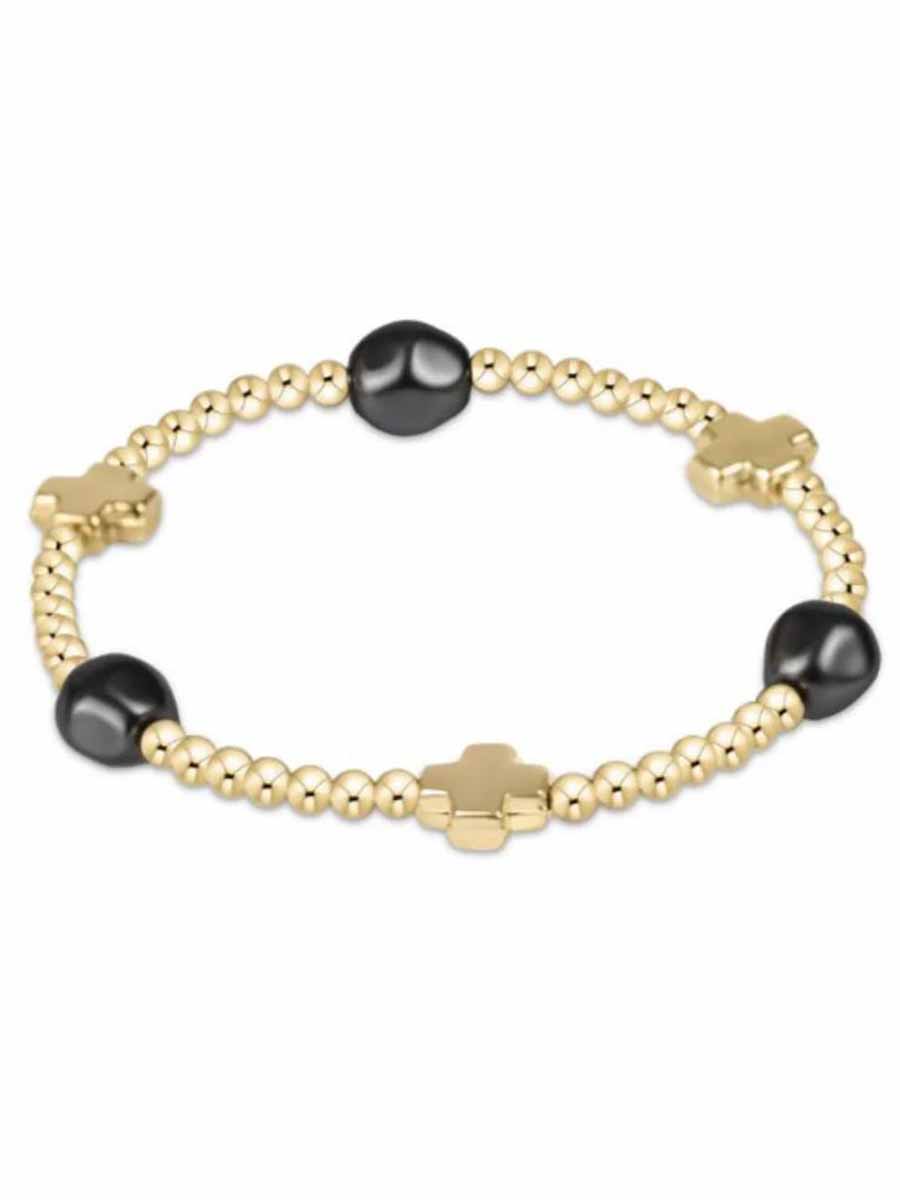 Signature Cross Admire 3mm Bead Gemstone Bracelet (11 Colors)