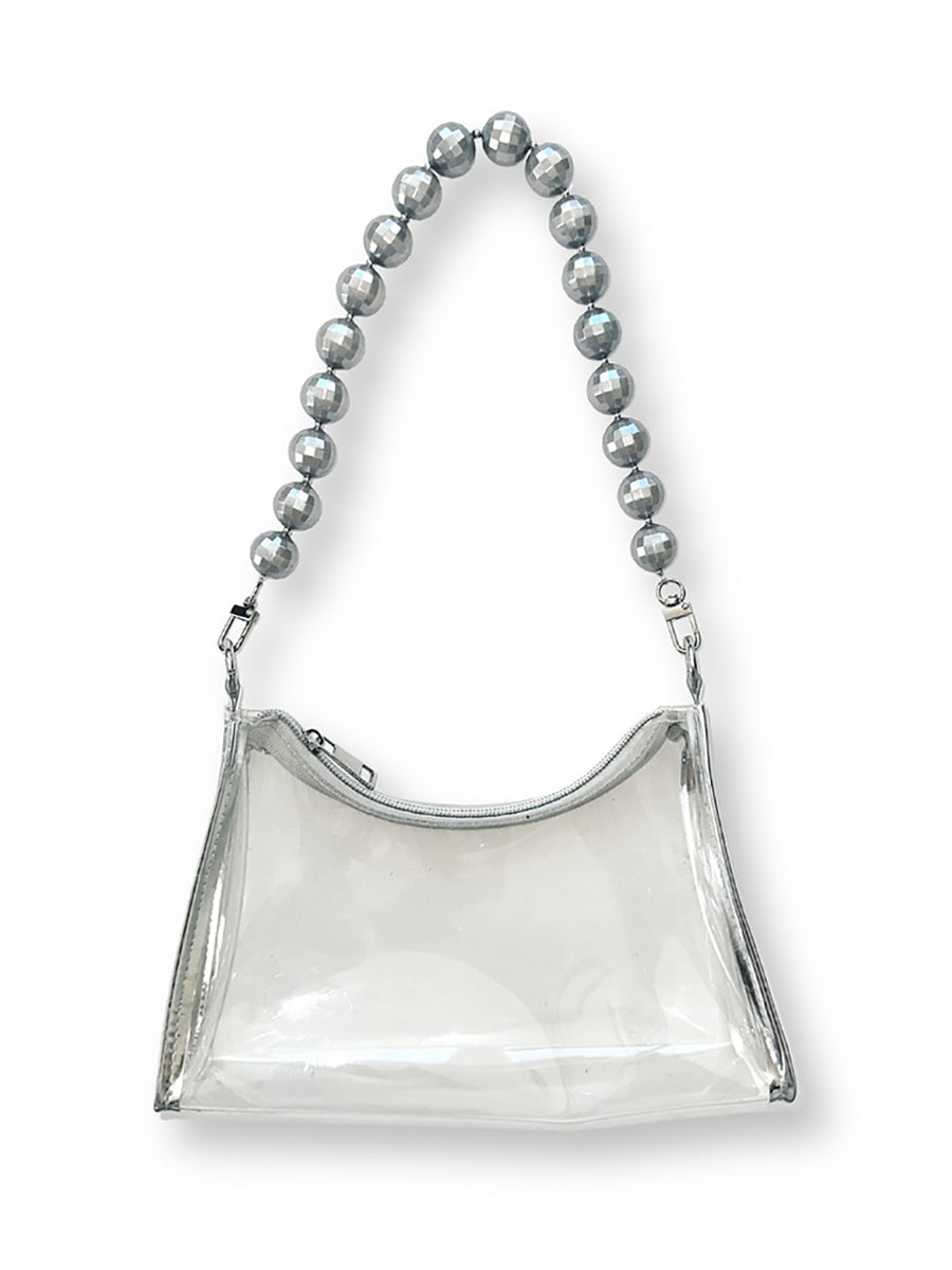 Clear bag with shops chain strap