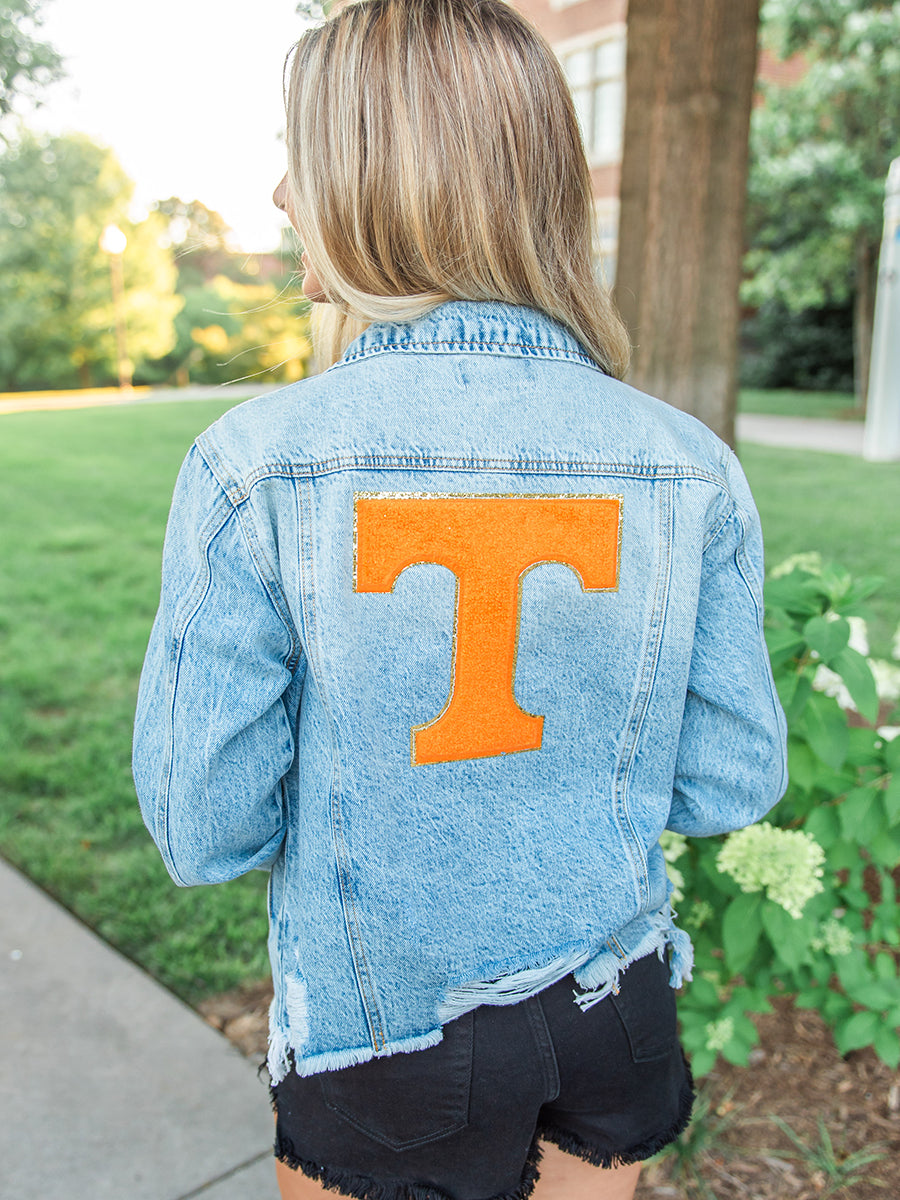 Orange Power T Patch Denim Jacket