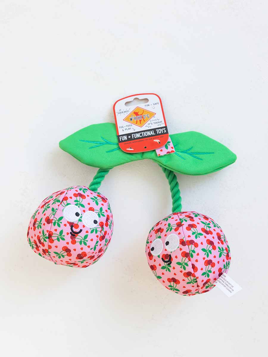 Cherries Jubilee Dog Toy (2 Sizes)