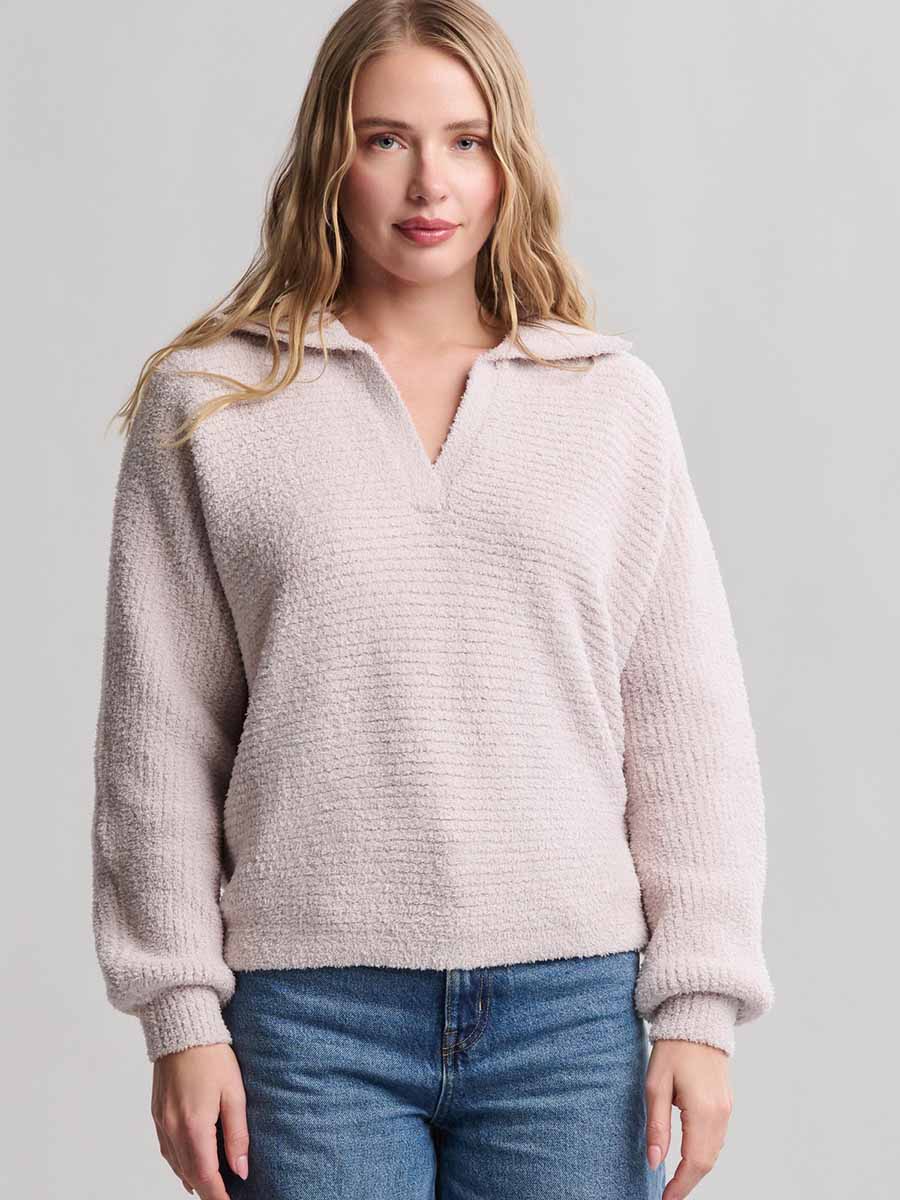 CozyChic® Dolman Sleeve Collared Pullover