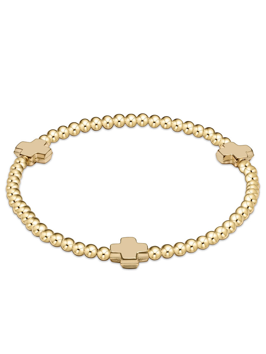 egirl Signature Cross Gold 3mm Bracelet