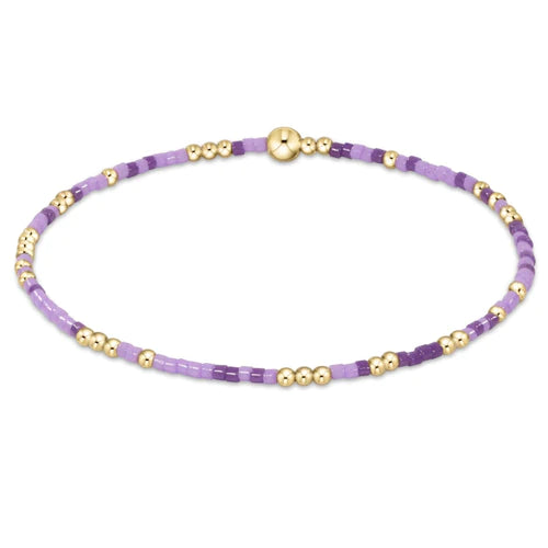 Purple and Gold Bead Bracelet