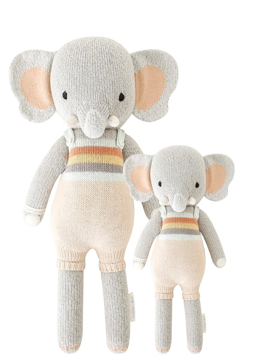 Stuffed elephant knit dolls