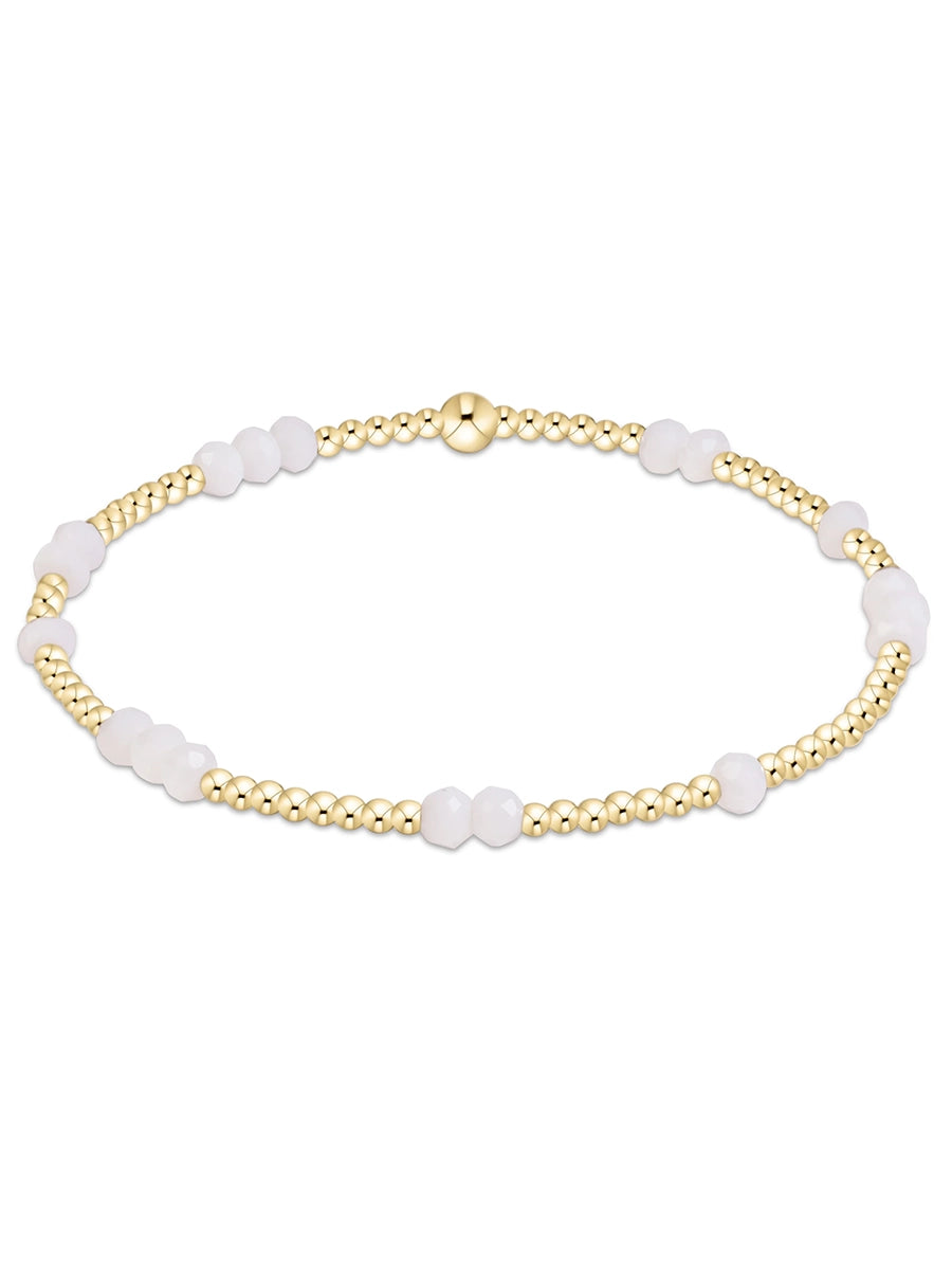 E.Newton white and gold bead bracelet