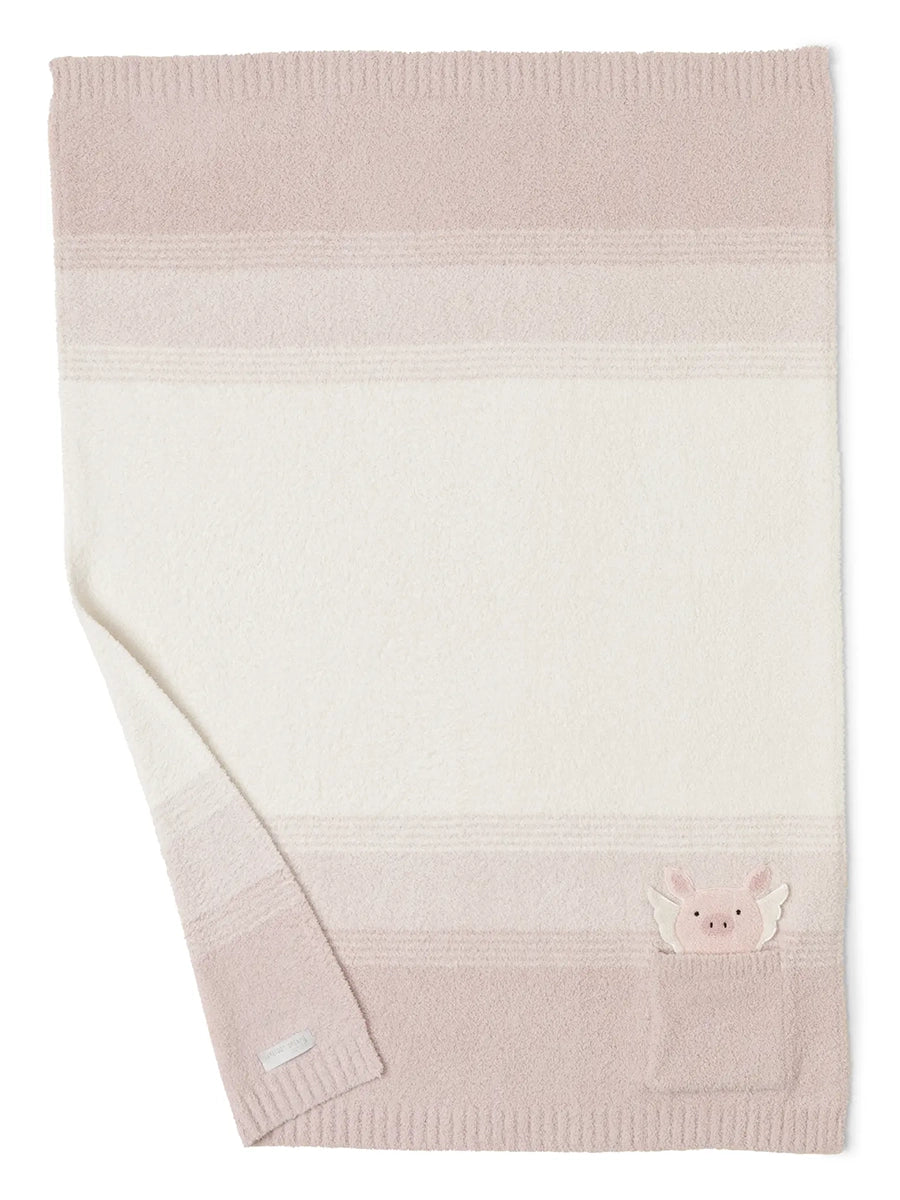 CozyChic Flying Pig Stroller Blanket, Cream Multi