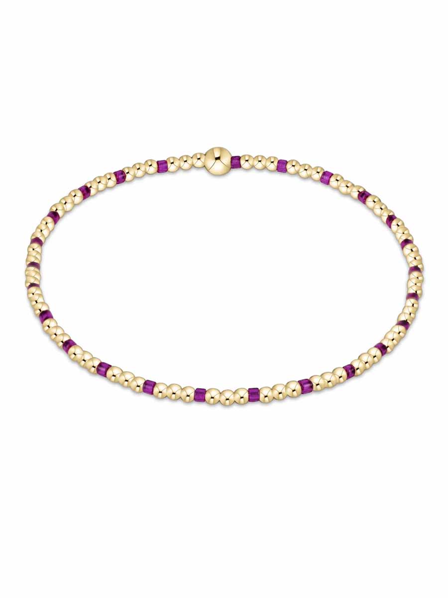 Hope Sincerity Pattern 2mm Bead Bracelet (12 Colors)