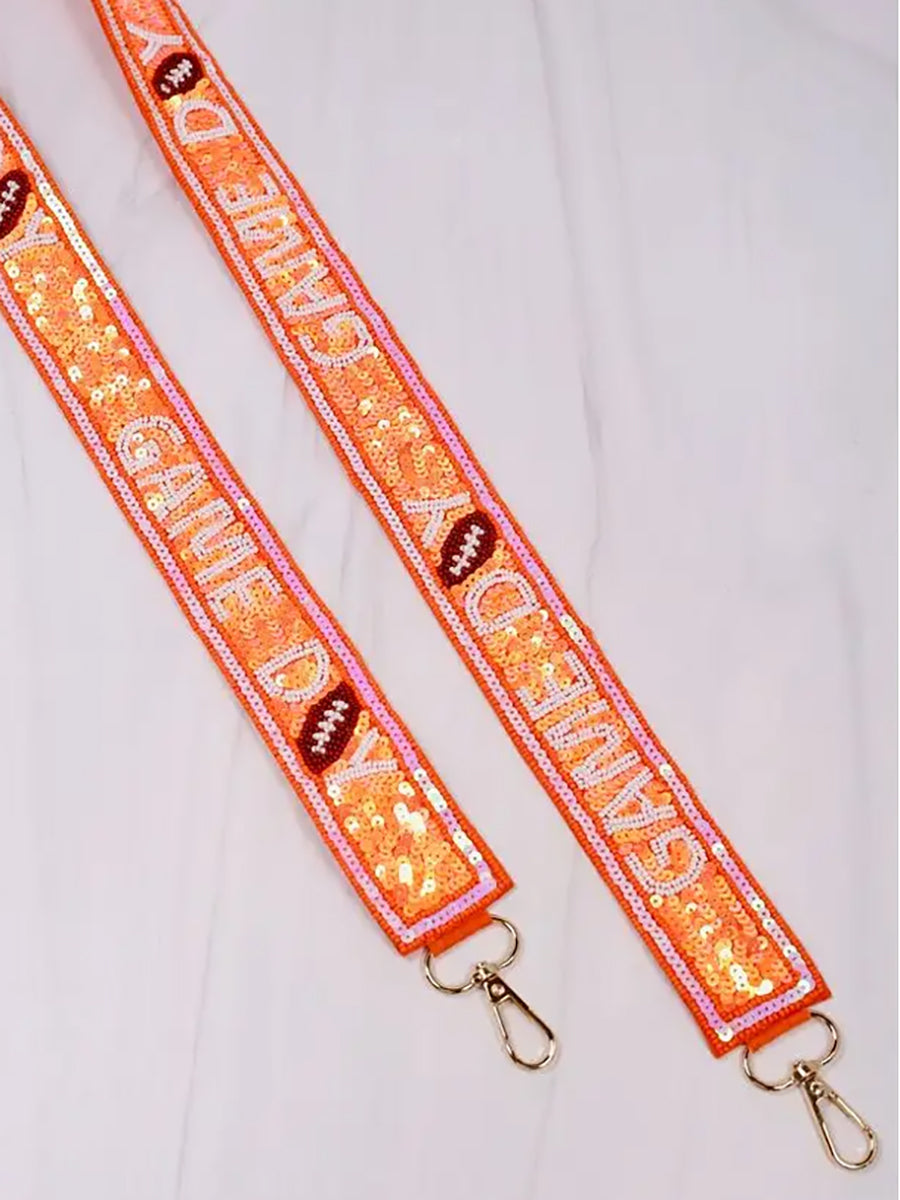 GAME DAY purse strap with footballs