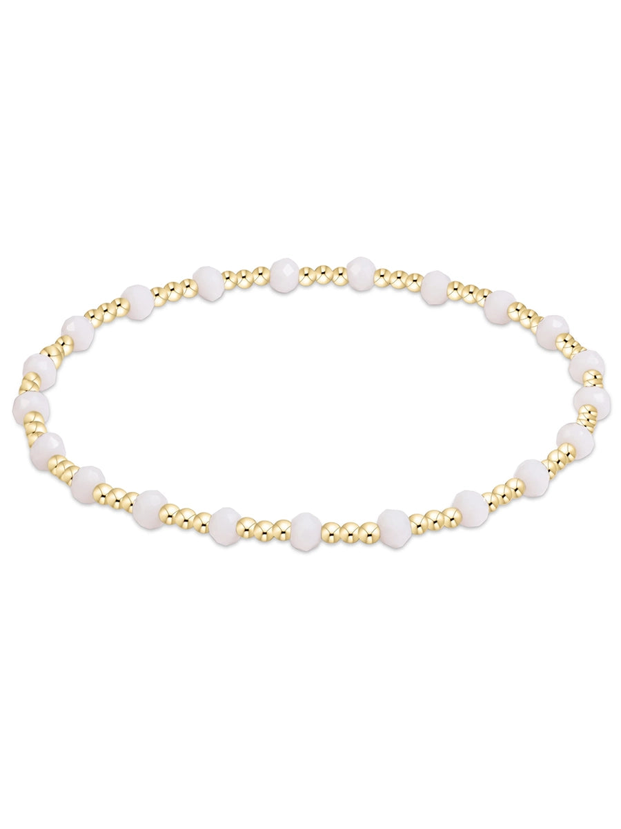 ENewton white and gold bead braclet