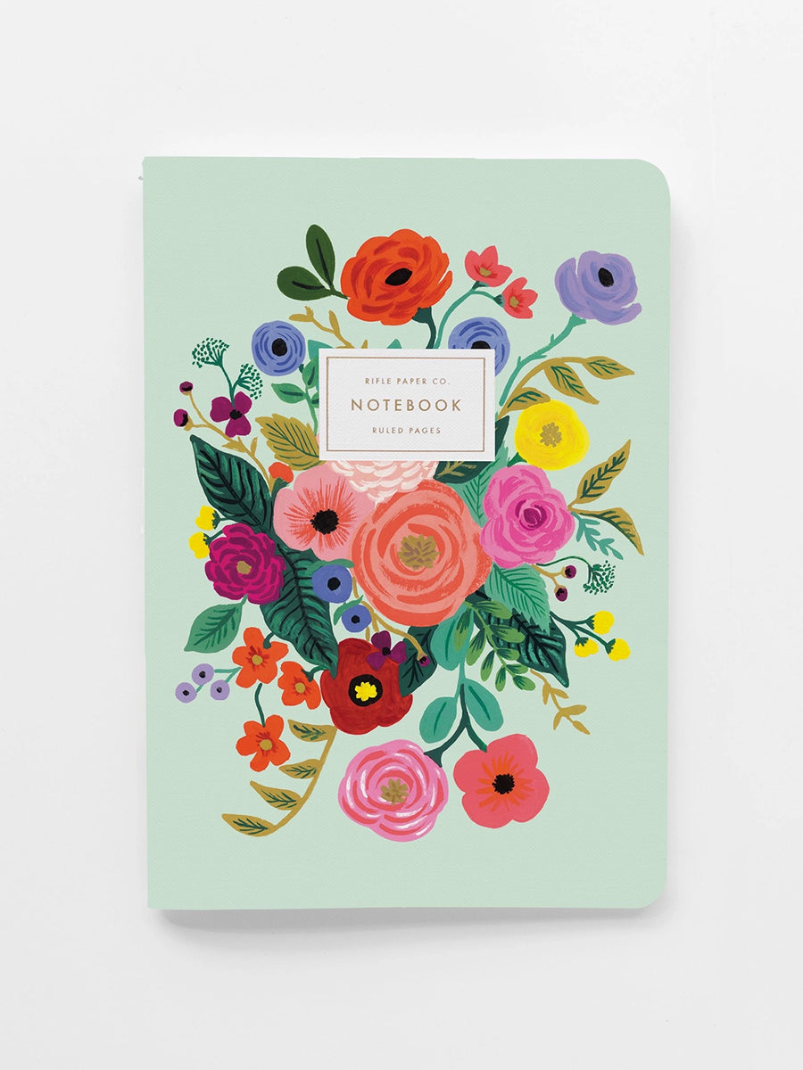 pretty floral ruled notebook