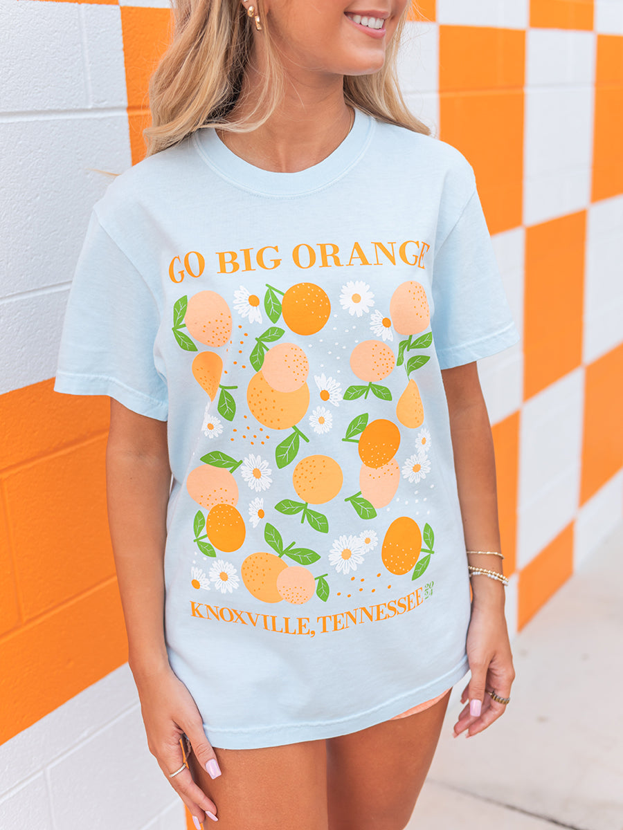 Go Big Orange Floral Tee