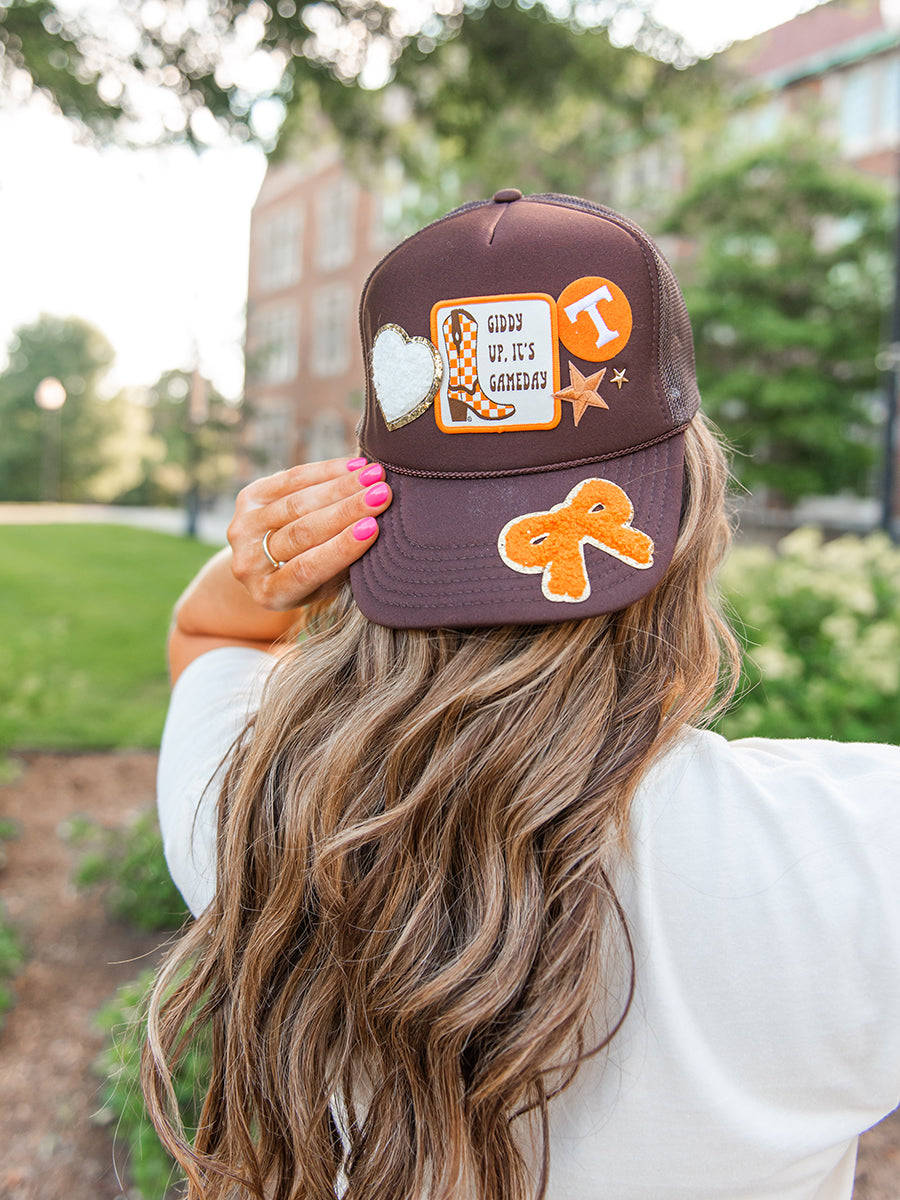 Embroidered Hats Trucker Cap With Logo Giddy Up It's Gameday