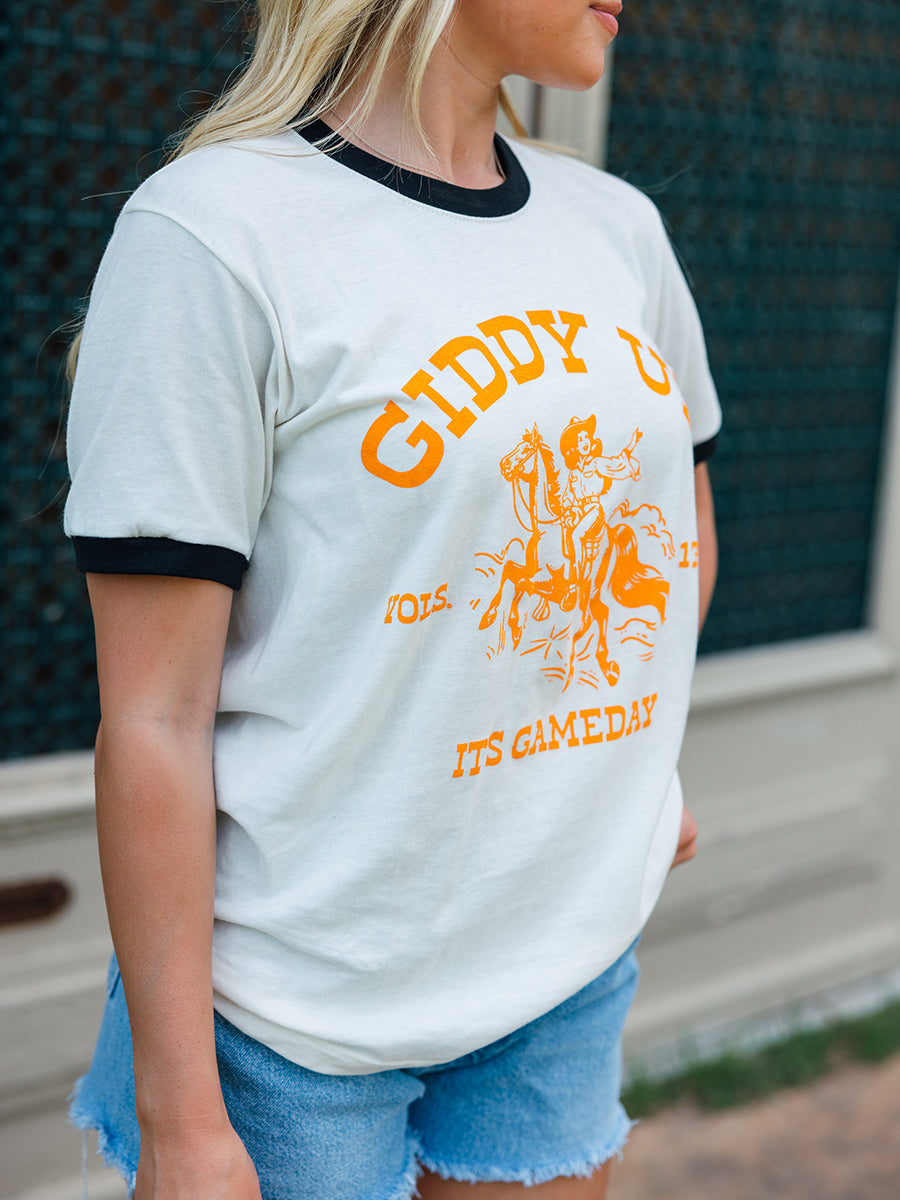 Giddy Up It's Gameday Ringer Tee