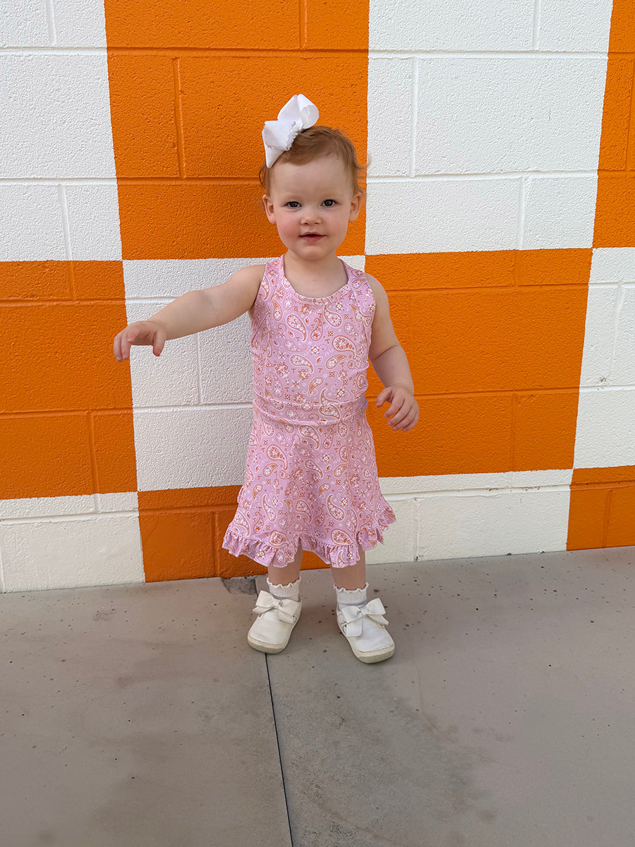 Girls "Power T" Paisley Dress