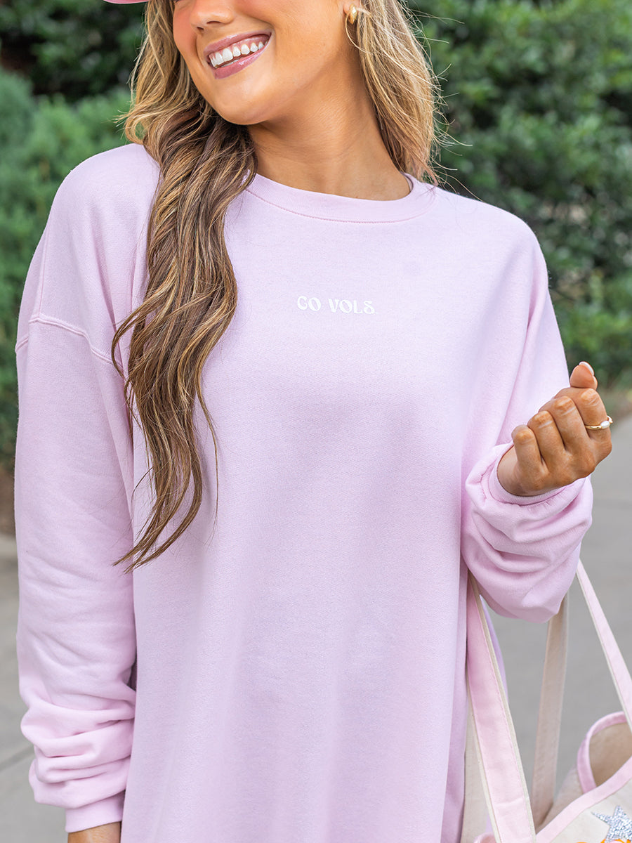 Women's Pale Pink Vols Sweatshirt