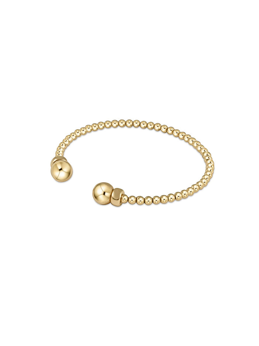 Classic Gold Bead Cuff (2 Sizes)