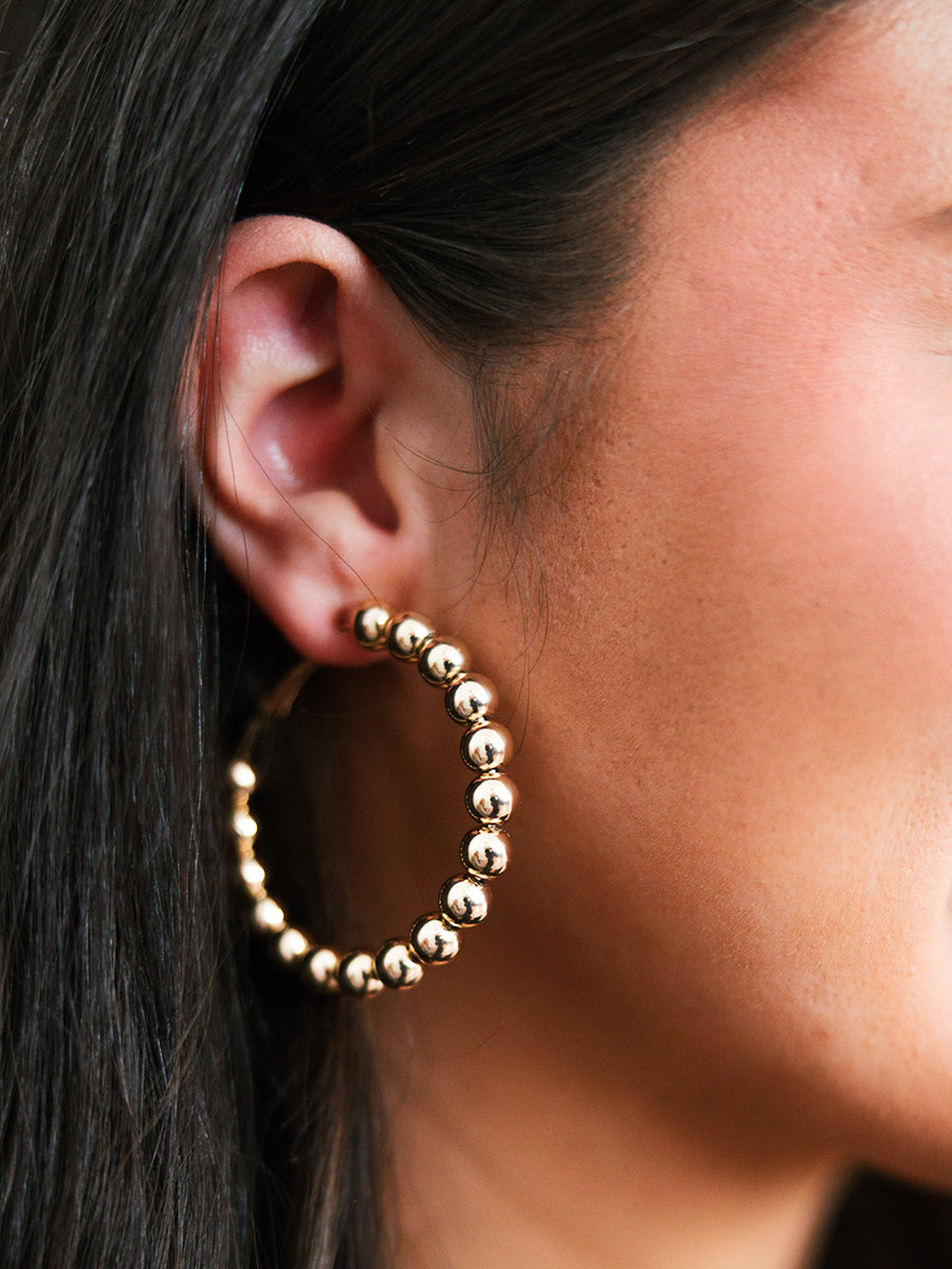 Beaded Hoop Earrings