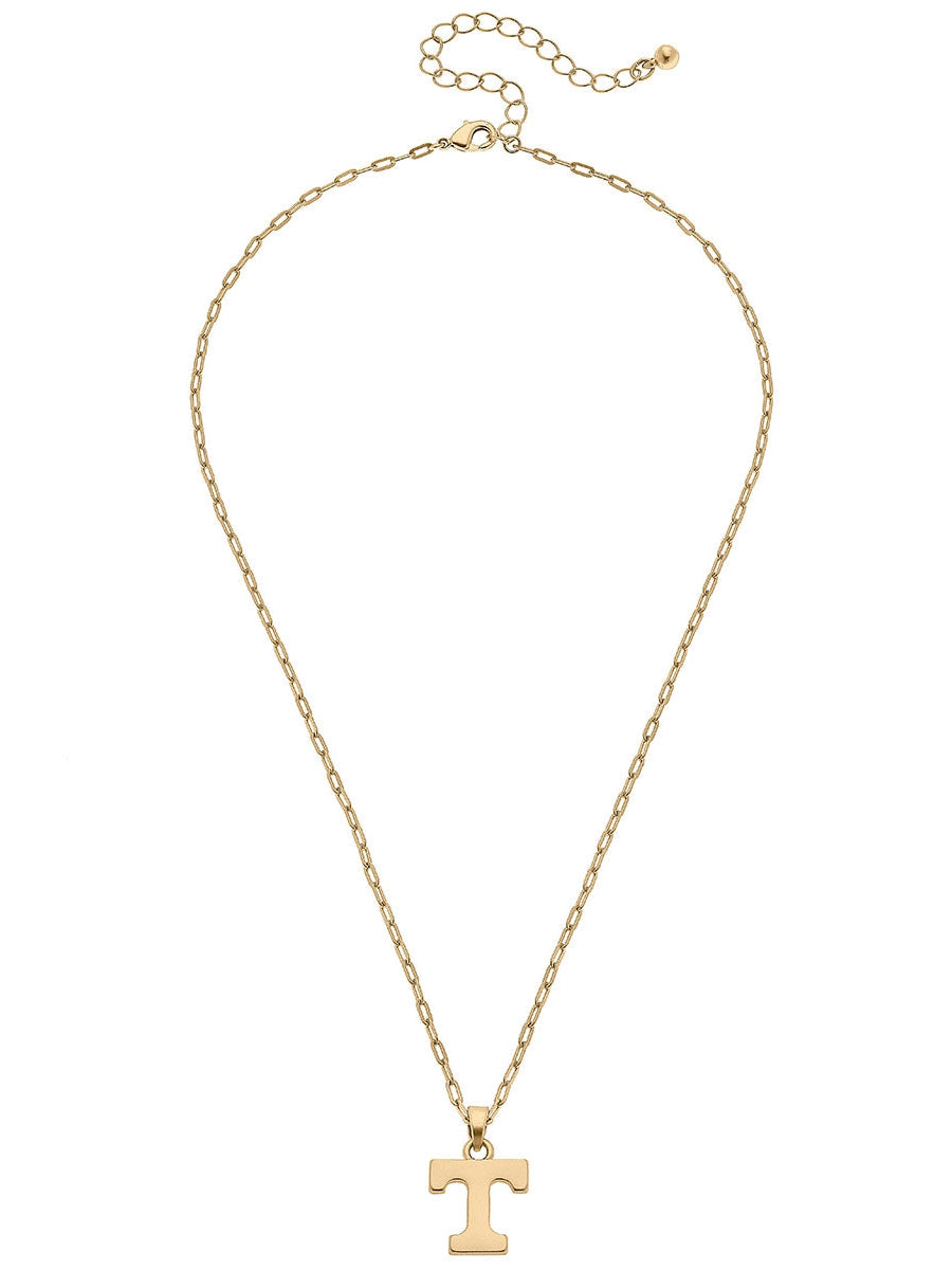24K Gold Plated Power T Necklace