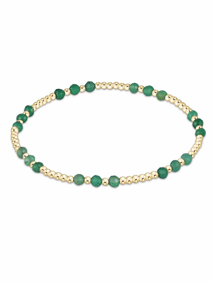 Gold Joy 3mm Gemstone Bracelet (12 Colors)