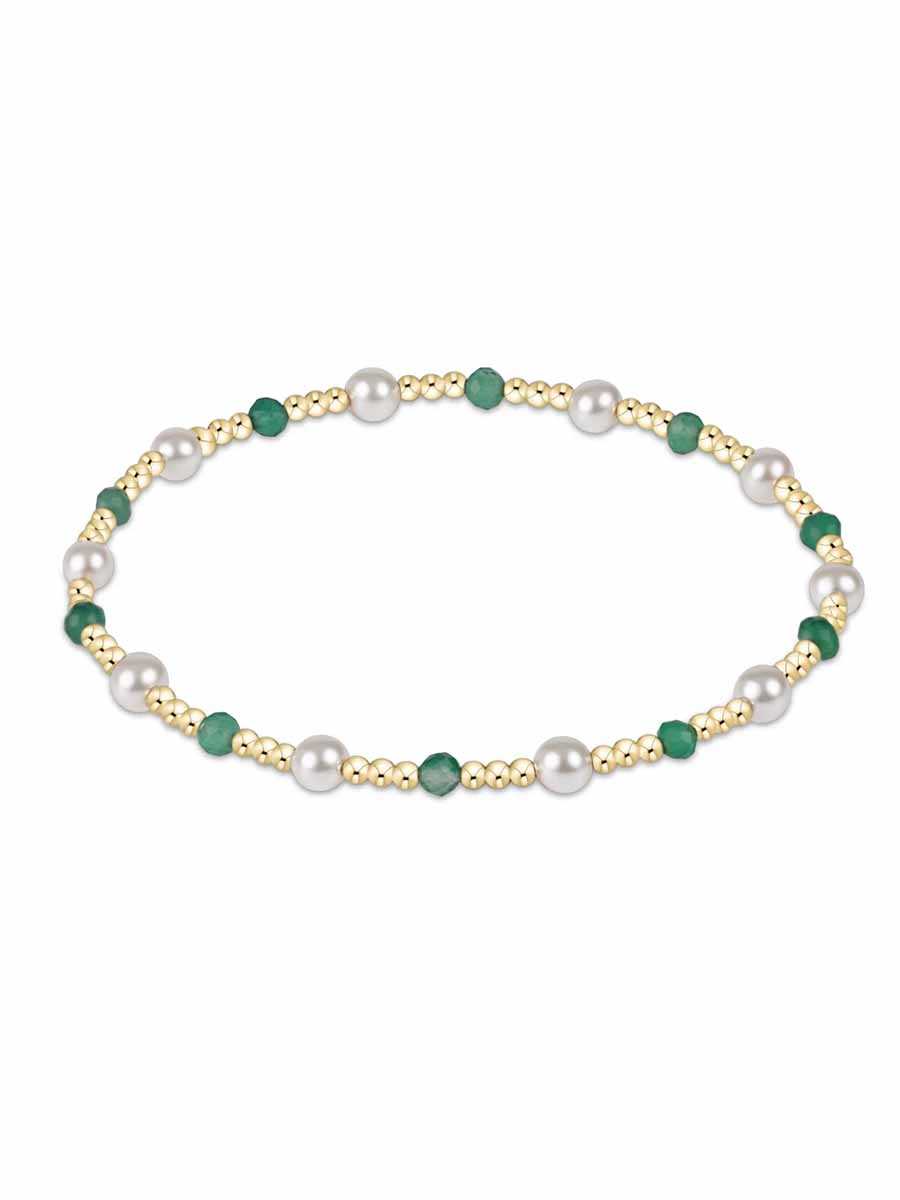 Pearl Sincerity 4mm Bead Gemstone Bracelet (12 Colors)