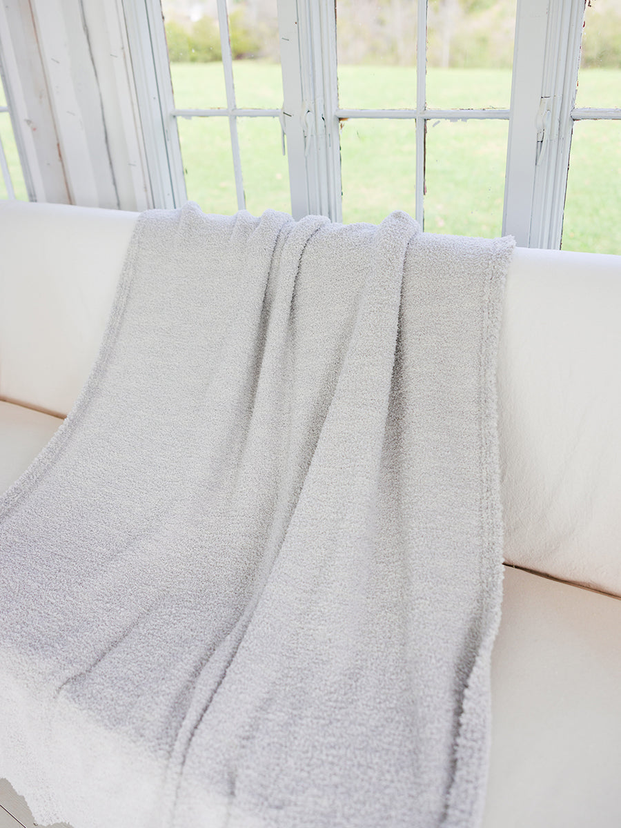 Light Grey Cozy Blanket Throw