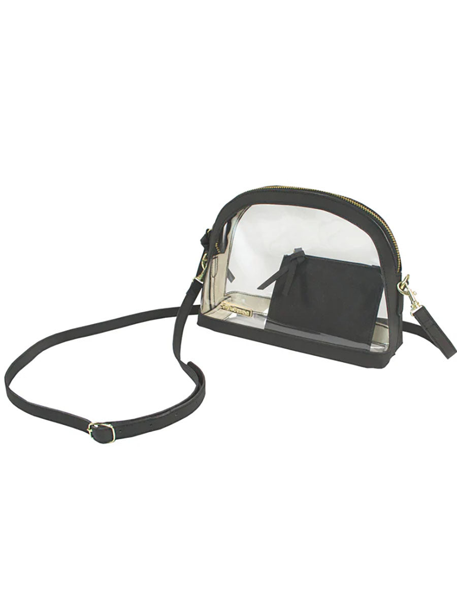 Half Moon Crossbody with Black Accents