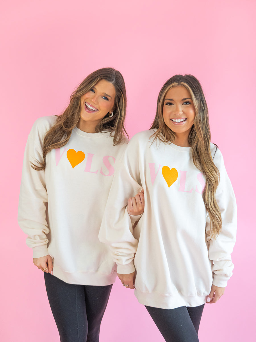 Vols Heart Crew Sweatshirt